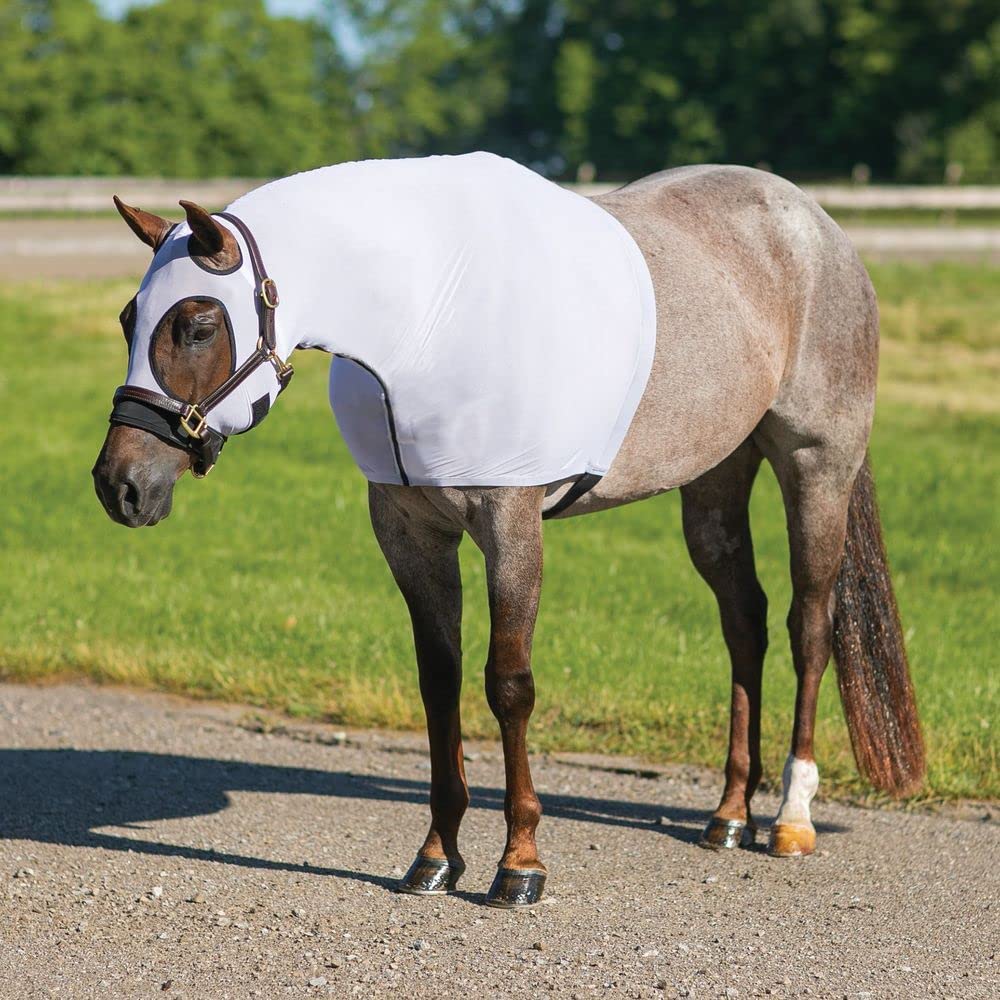UltraFlex Horse Sleazy Slickers | Horse Protection Slinky | Dirt & Dust Defense | Full Zip Hood (Stretchy Mesh) | Size Large (76
